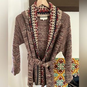 THE GREAT. Tie front cardigan sweater.
